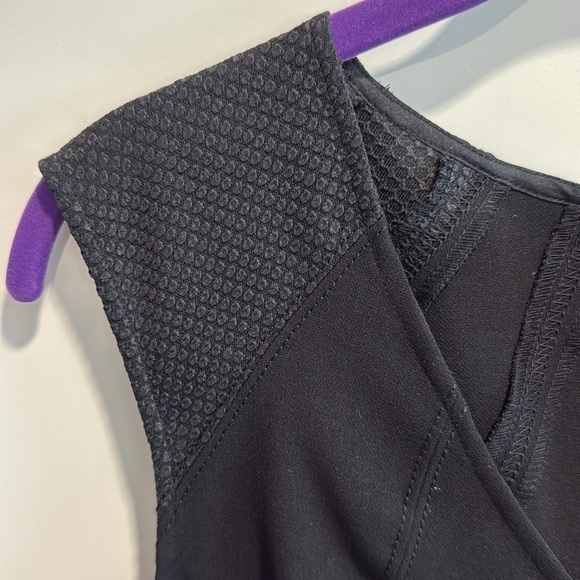 Ann Taylor Black Textured Midi Dress - Picture 3 of 11